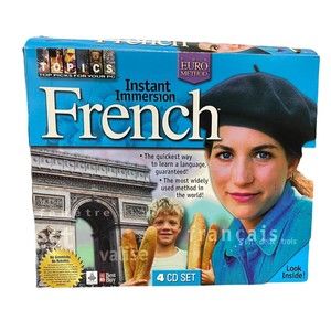 New Open Box Topics Entertainment Instant Immersion French 4 CD Set